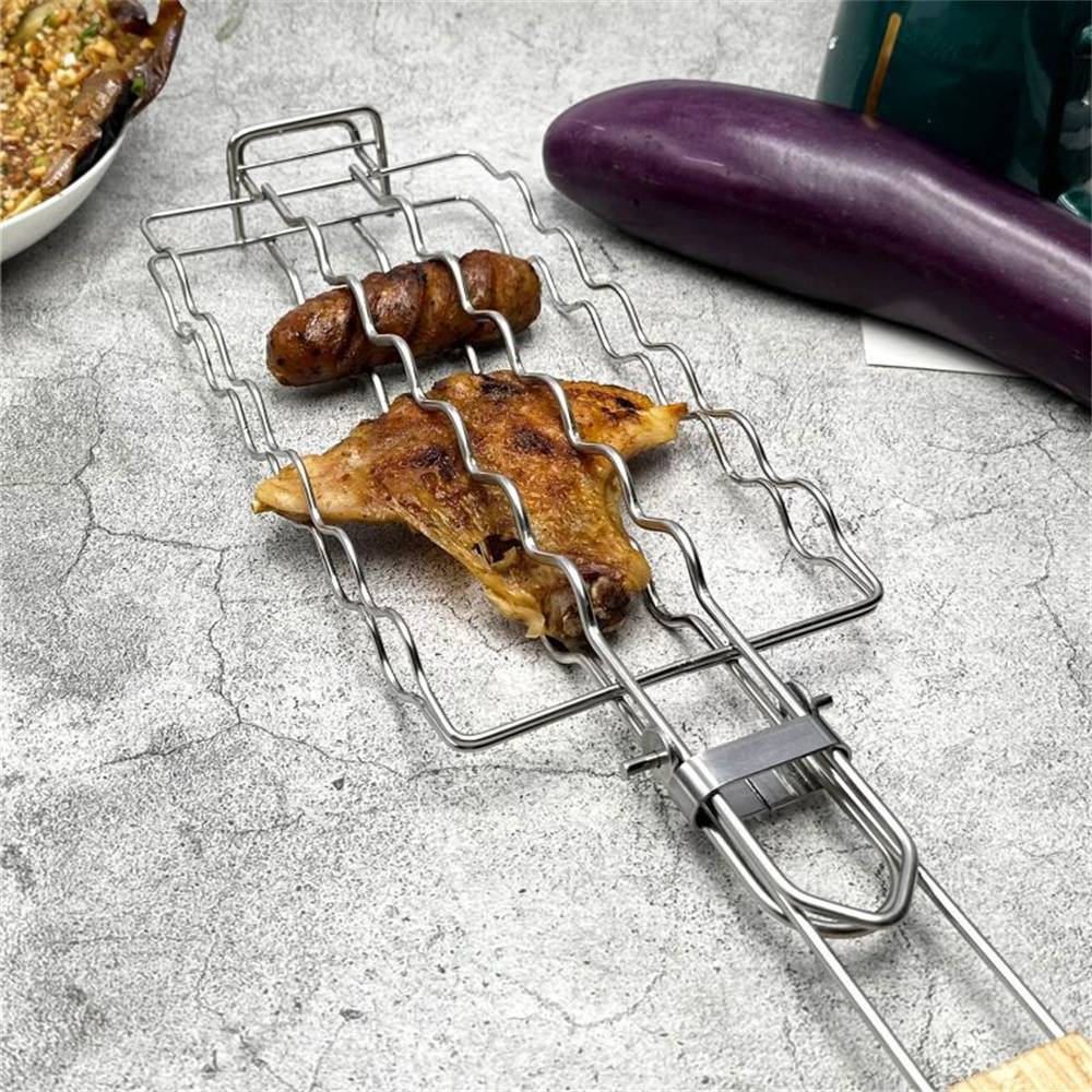 Grille à barbecue en acier inoxydable pliable pour usage extérieur et intérieur-Lytech - Image 5