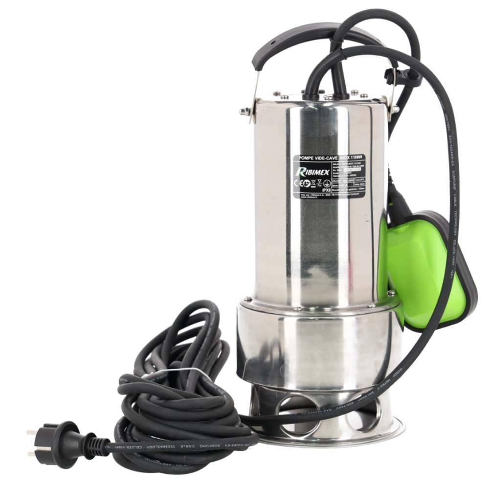 Ribimex - Pompe vide-cave eaux chargées 1100w + interrupteur flotteur PRPVC1101CI Ribimex - Imagen 5