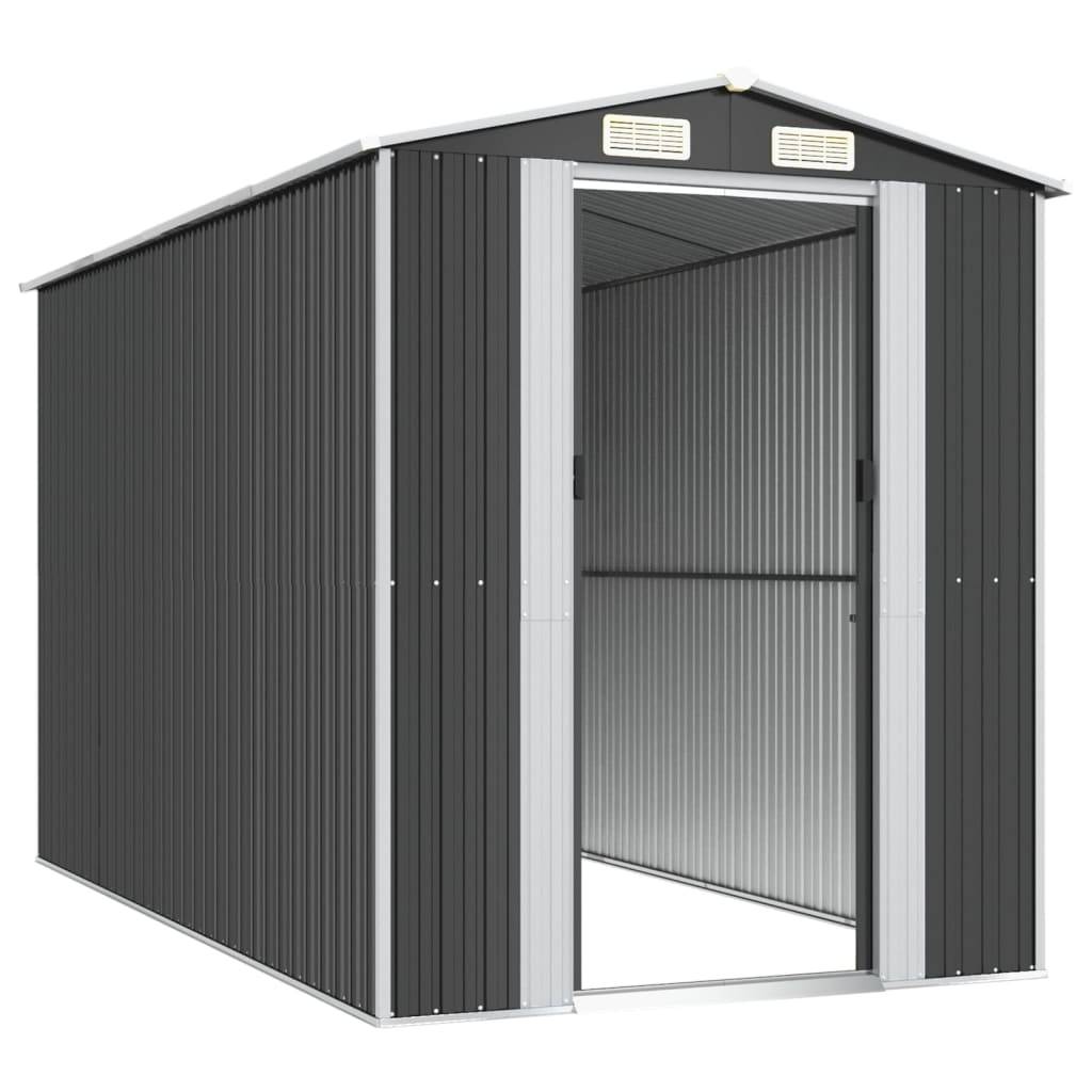 PANGIVO - Abri de jardin avec porte coulissante - Acier galvanisé - Anthracite 192x357x223 cm - Surface au sol 6,85m² - PANGIVO - Image 4