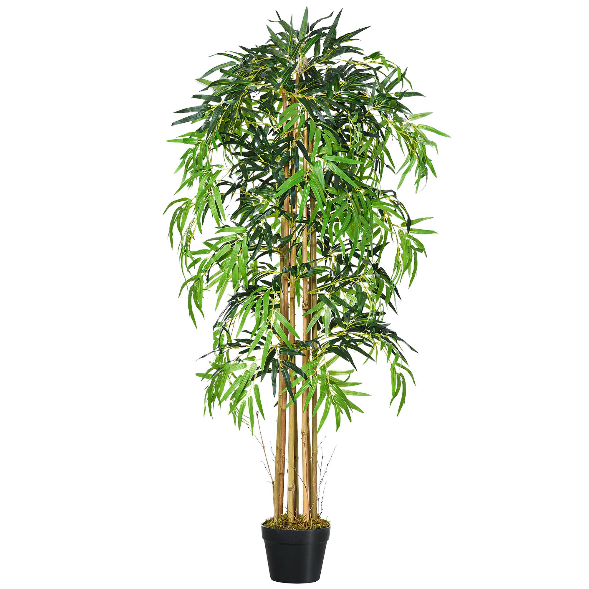 Bambou artificiel avec pot, intérieur, Φ18x150cm - Image 1