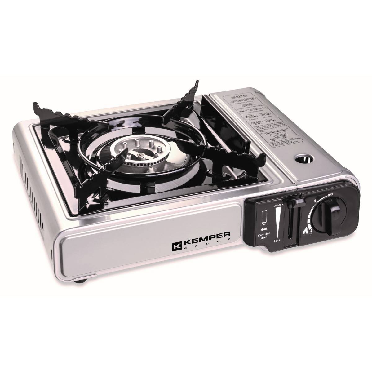 Barbecue à gaz et Réchaud gaz piézo 2200W 2 en1 Camping KEMPER - Imagen 2