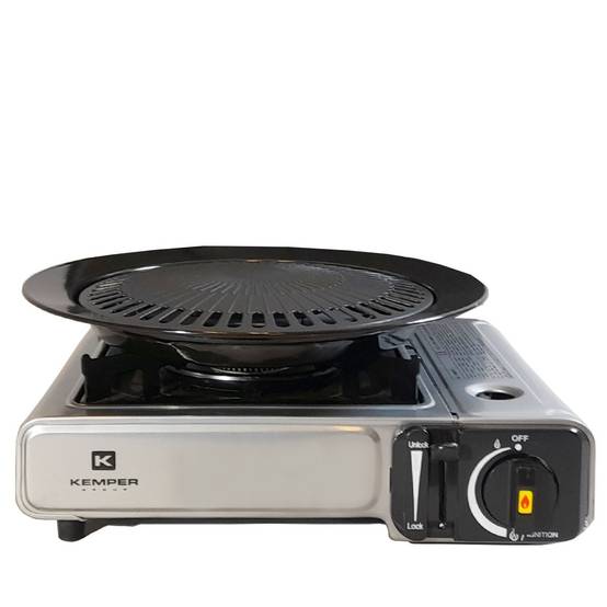 Barbecue à gaz et Réchaud gaz piézo 2200W 2 en1 Camping KEMPER - Imagen 1