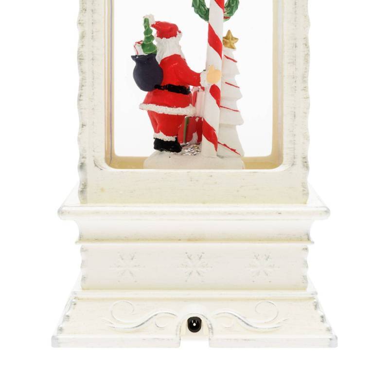 Lotti - Lanterne Rectangulaire Père Noël et Candy Cane Blanc GLITTER LED H27,5cm Lotti - Imagen 6
