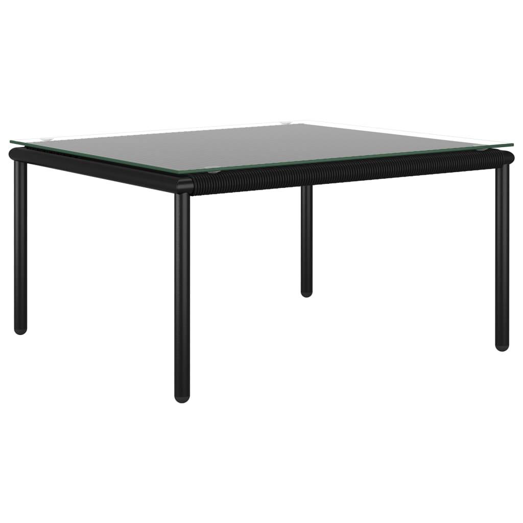 Helloshop26 - Salon de jardin meuble d'extérieur ensemble de mobilier 6 pièces avec coussins noir pvc - Imagen 3