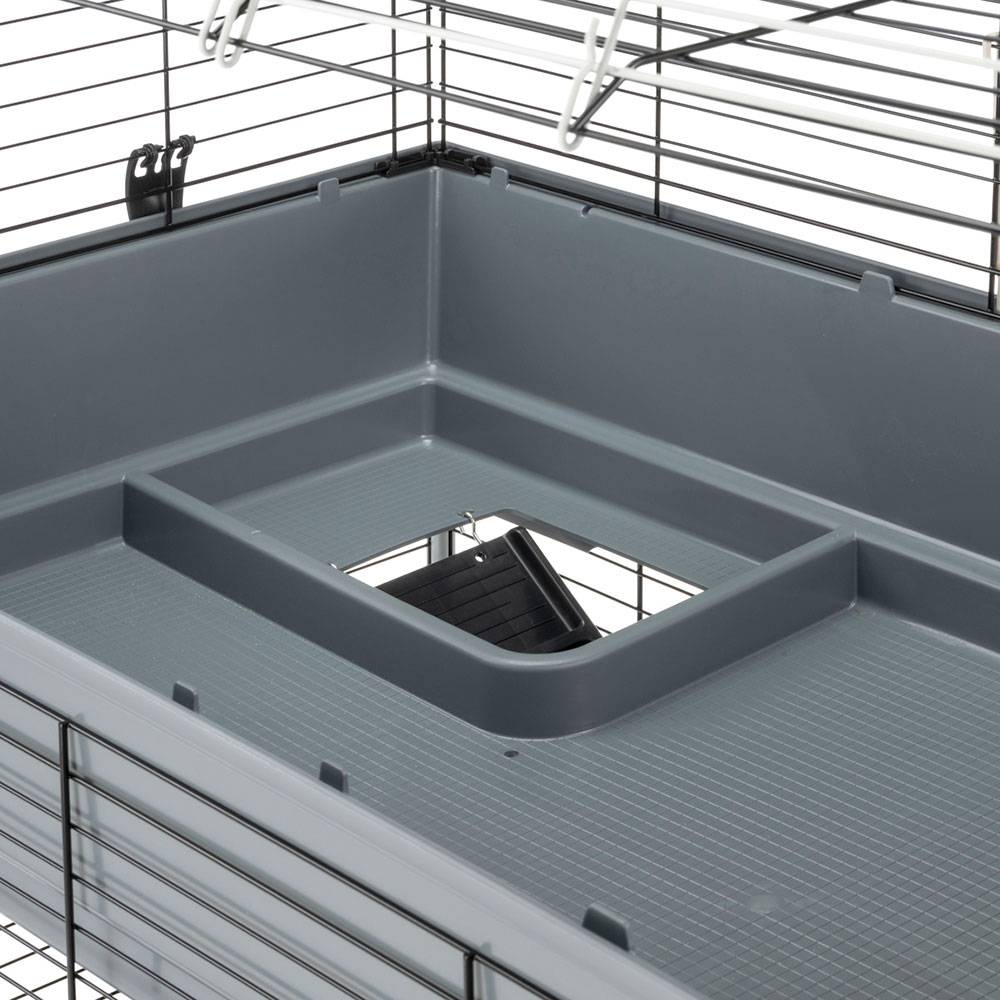 Ferplast - Cage Deux étages pour Lapins RABBIT 120 DOUBLE, Face avant Ouvrable, Support et Accessoires inclus - Imagen 6