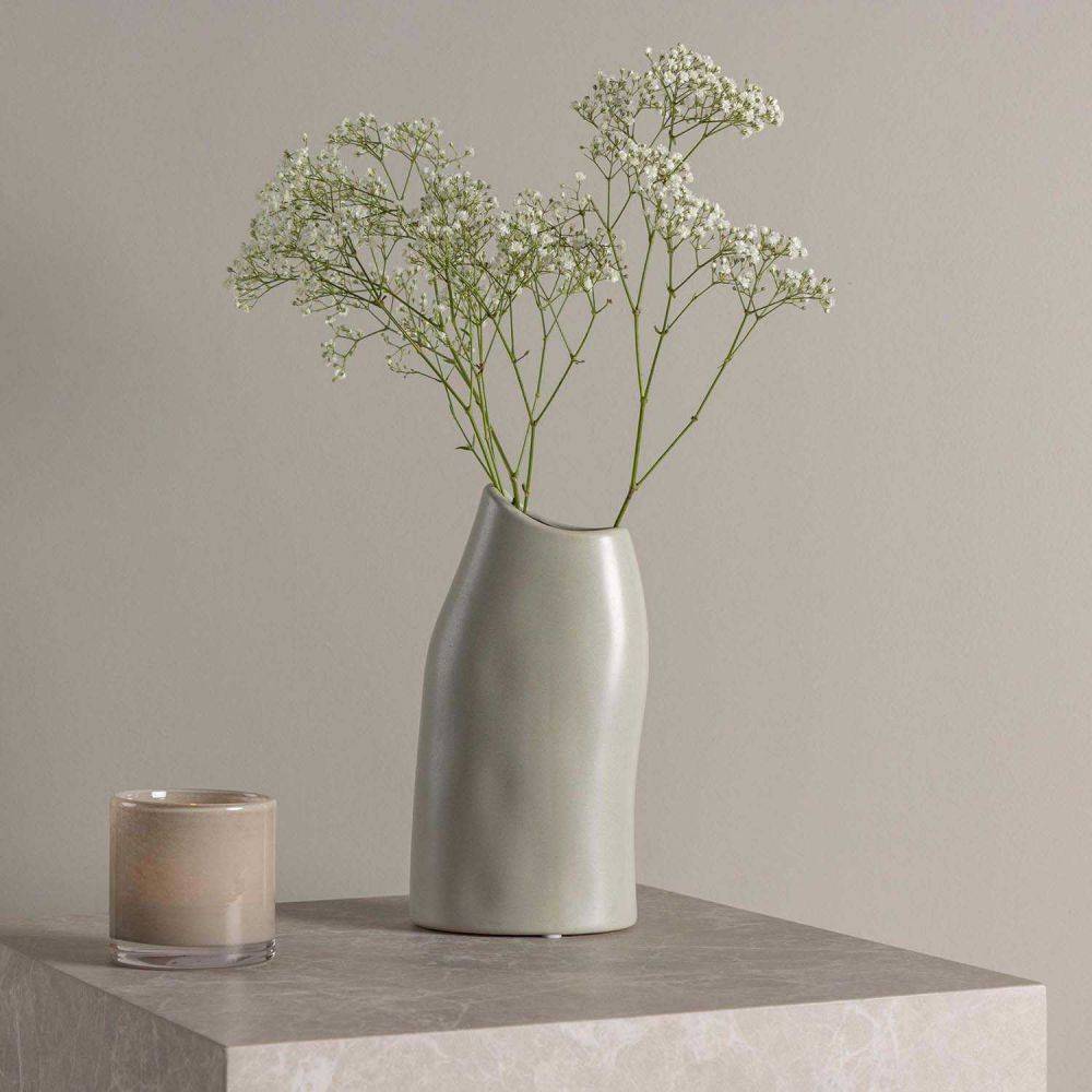 Venture Home - Vase en grès Ernst Gris clair - Image 3