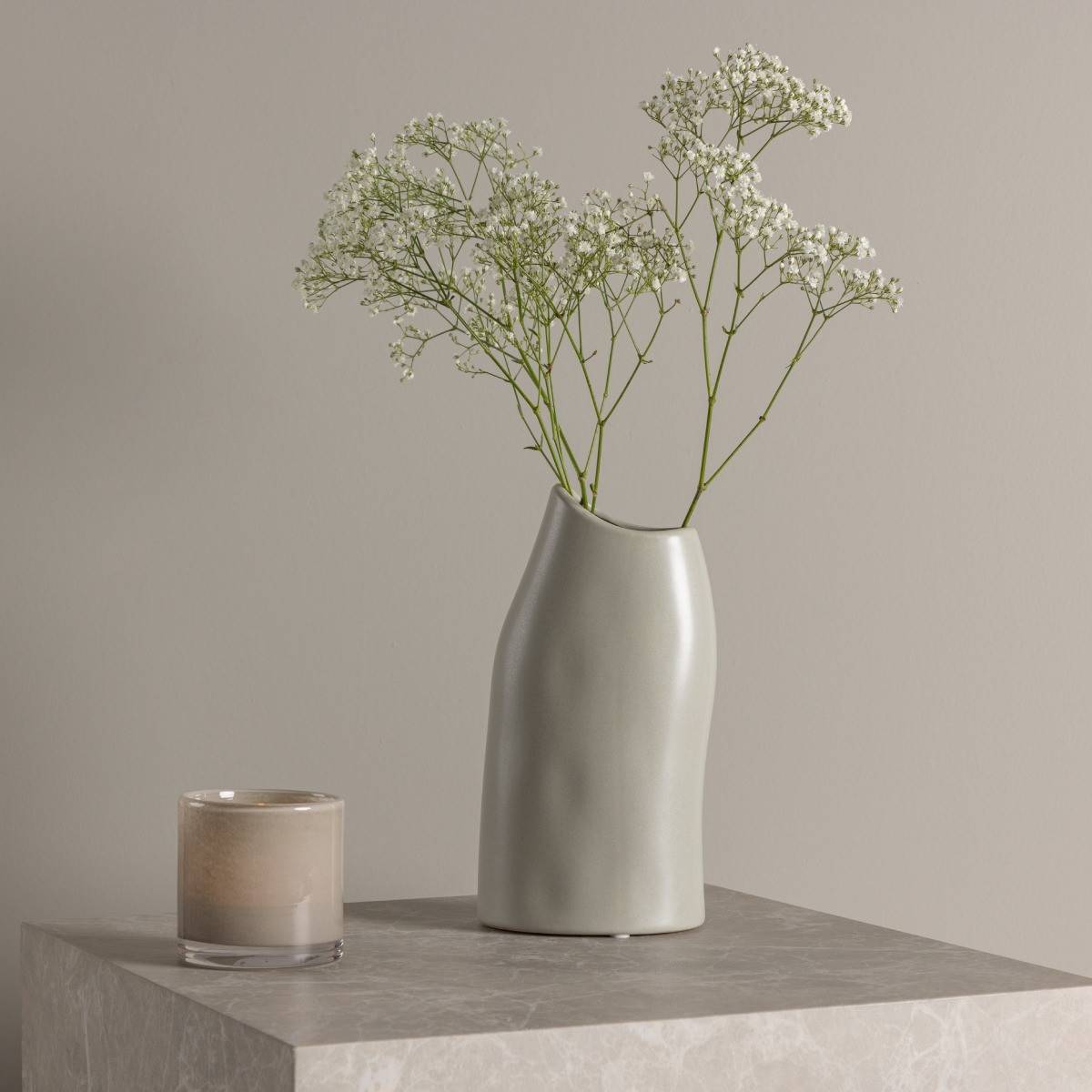Venture Home - Vase en grès Ernst Gris clair - Image 10