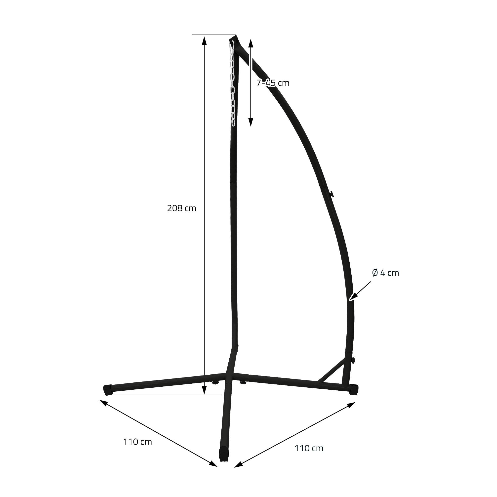 Ecd-Germany - Hamac suspendu balançoire jardin siège coton bleu/vert 120cm extérieur intérieur - Imagen 8