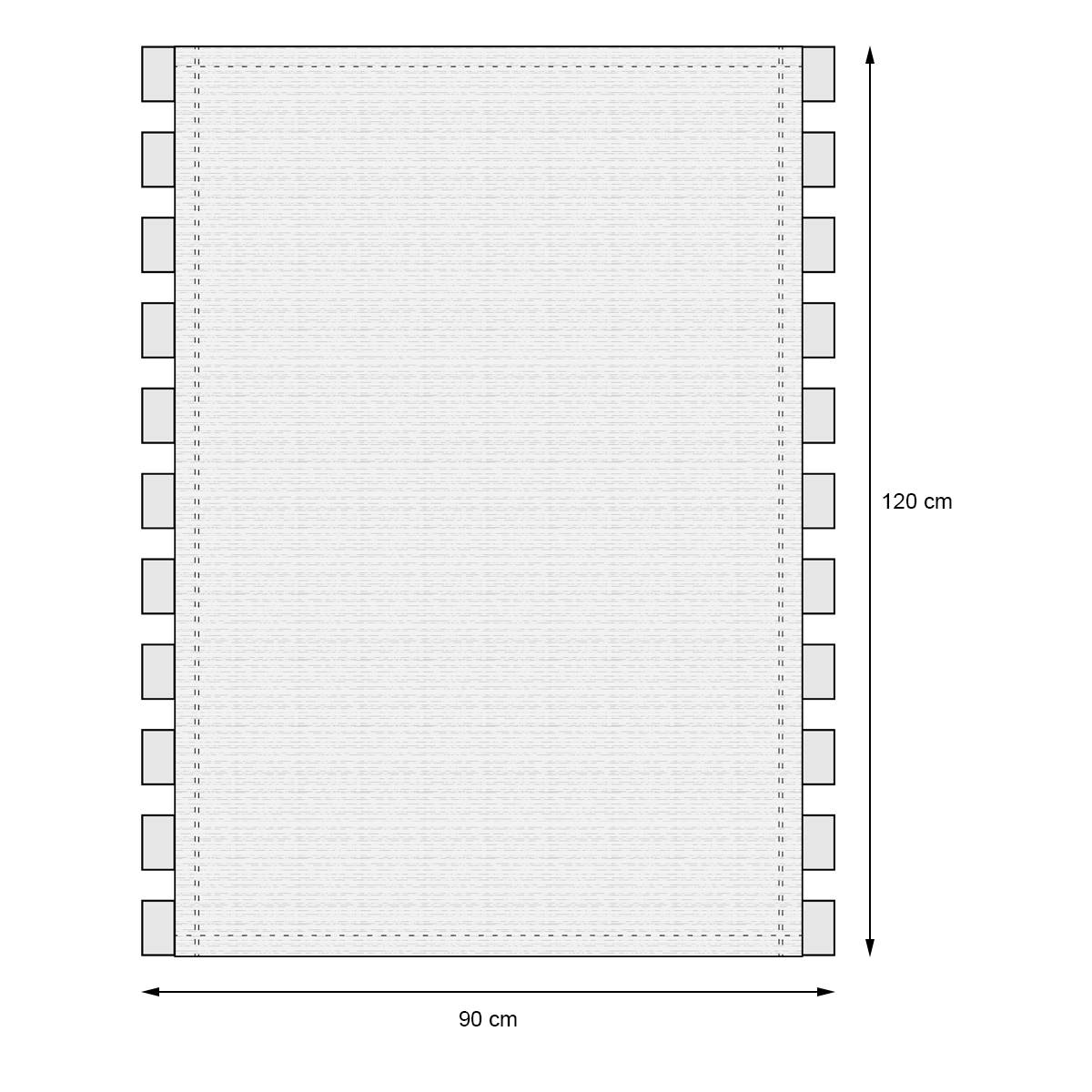 Ecd-Germany - Hamac suspendu balançoire jardin siège coton bleu/vert 120cm extérieur intérieur - Imagen 7