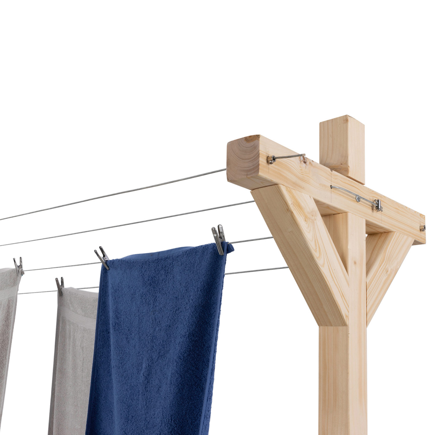 Etendoir à linge extérieur MADERA capacité 12M en bois - Image 5