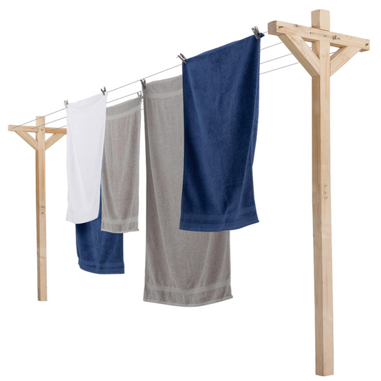 Etendoir à linge extérieur MADERA capacité 12M en bois - Image 2
