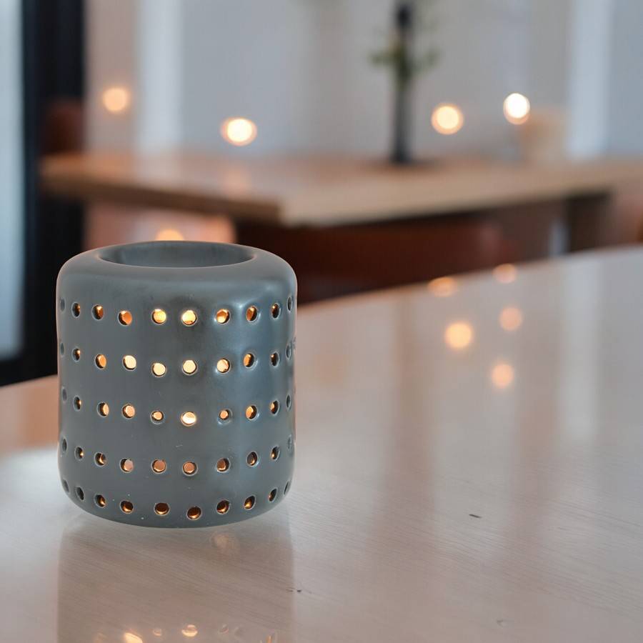 Brûle Parfum d'Ambiance et Diffuseur Huile Essentielle Aromathérapie – Céramique Noire – Haut 9,5 cm – Zen'Arôme - Image 7