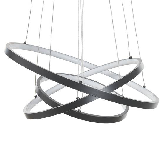 Beliani - Lampe suspension Aluminium Noir ATREK - 50x50x108- Beliani - Image 4