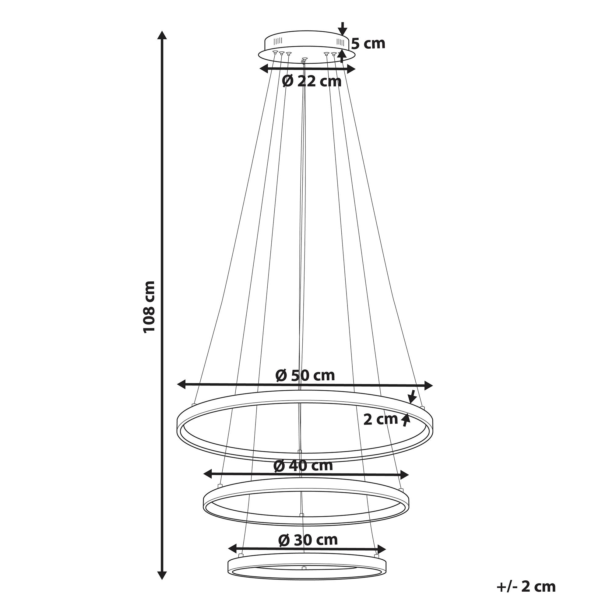 Beliani - Lampe suspension Aluminium Noir ATREK - 50x50x108- Beliani - Image 3