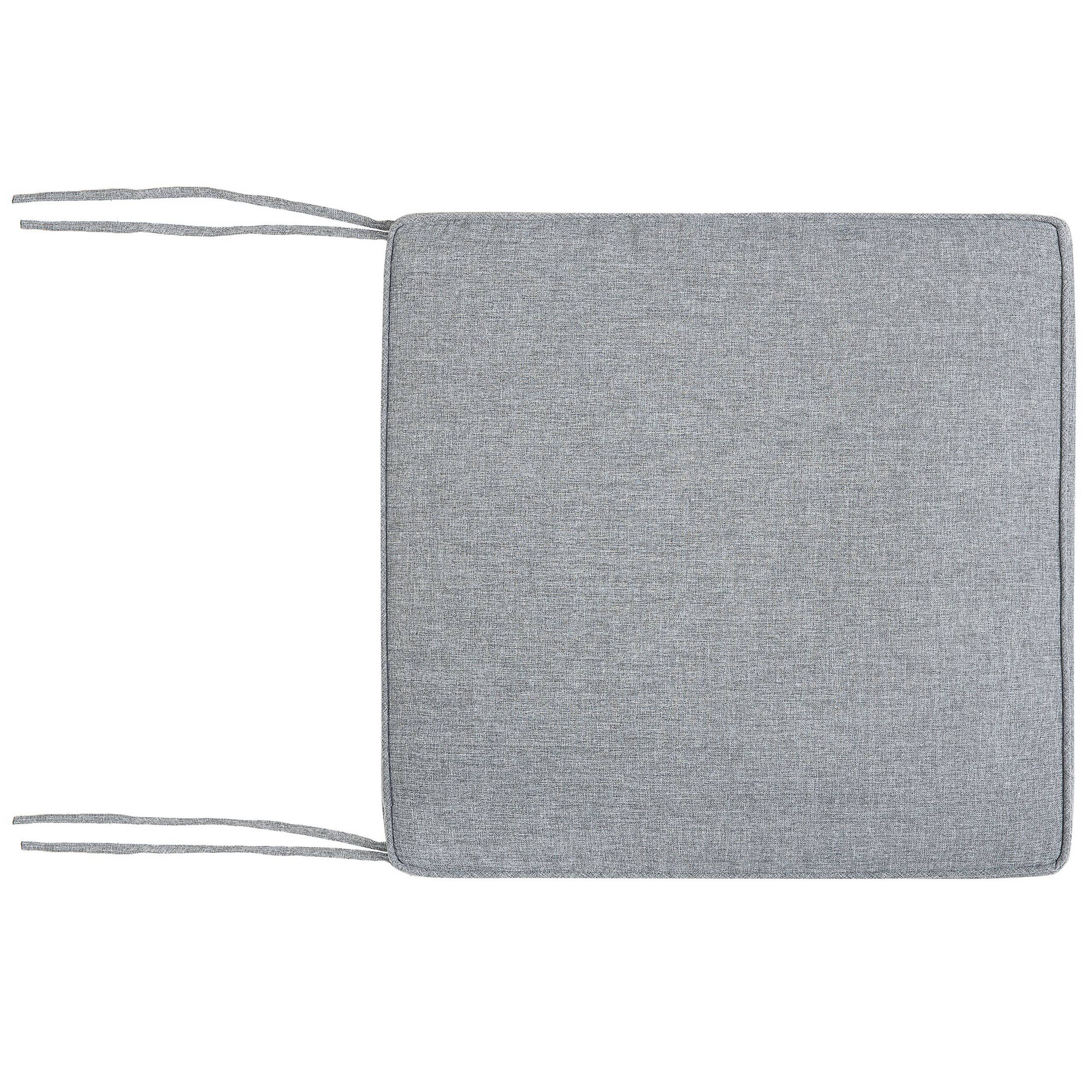 Beliani - Coussin d'Assise pour Chaise de Jardin 46 x 46 cm en Tissu Imperméable Gris Beliani - Imagen 7