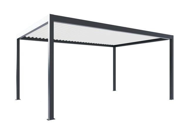 Pergola Bioclimatique Aluminium Autoportante Motorisée Éclairée 5x3,5 Anthracite SV ORIAL France - Image 4