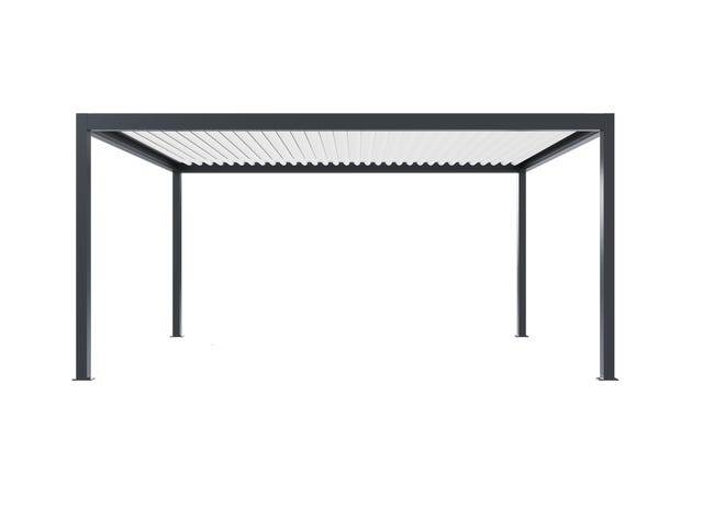 Pergola Bioclimatique Aluminium Autoportante Motorisée Éclairée 5x3,5 Anthracite SV ORIAL France - Image 6
