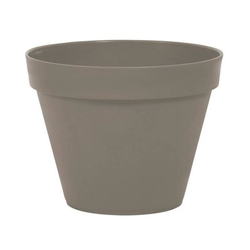 Sans Marque - Eda Pot De Fleur Rond Toscane - ø 30 X H 26 Cm - 10 L - Taupe - Imagen 1