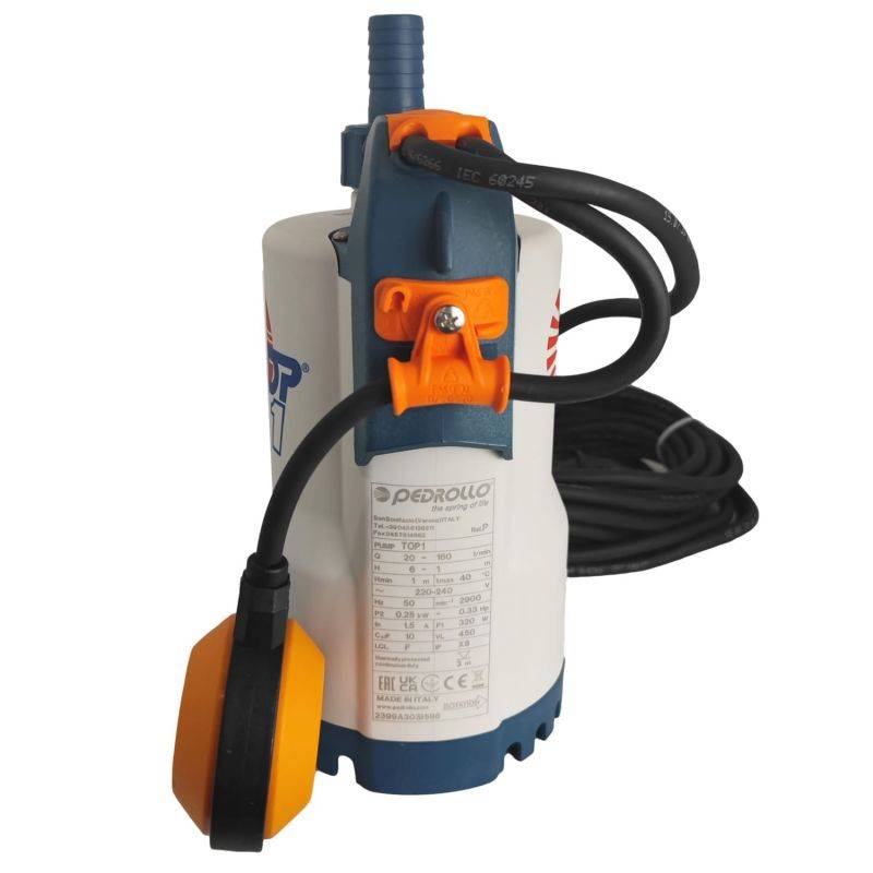 Pompe de relevage Pedrollo TOP1 0,25 kW jusqu'à 8,4 m3/h monophasé 220V - Image 5