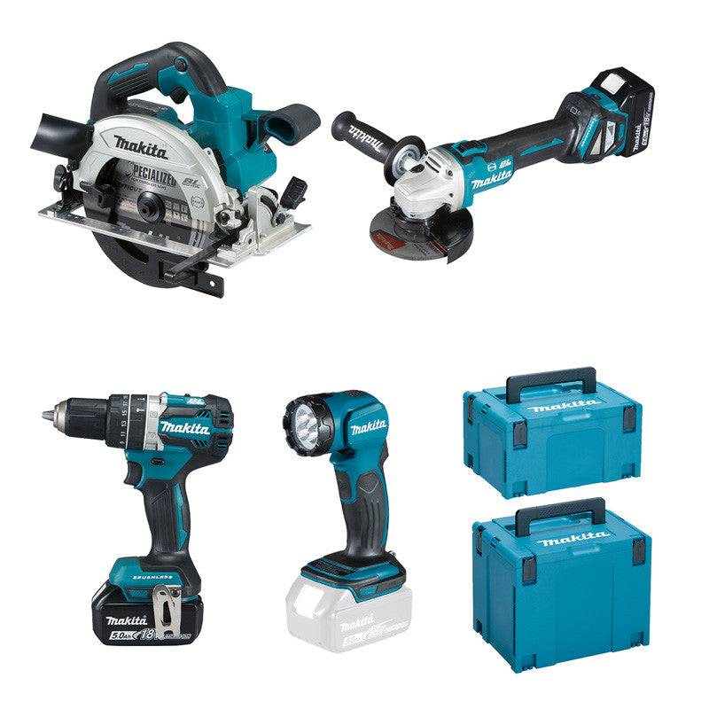 Makita - Pack 4 machines MAKITA 18 V - DLX4154TJ - en coffret avec batteries et chargeur Makita - Imagen 1