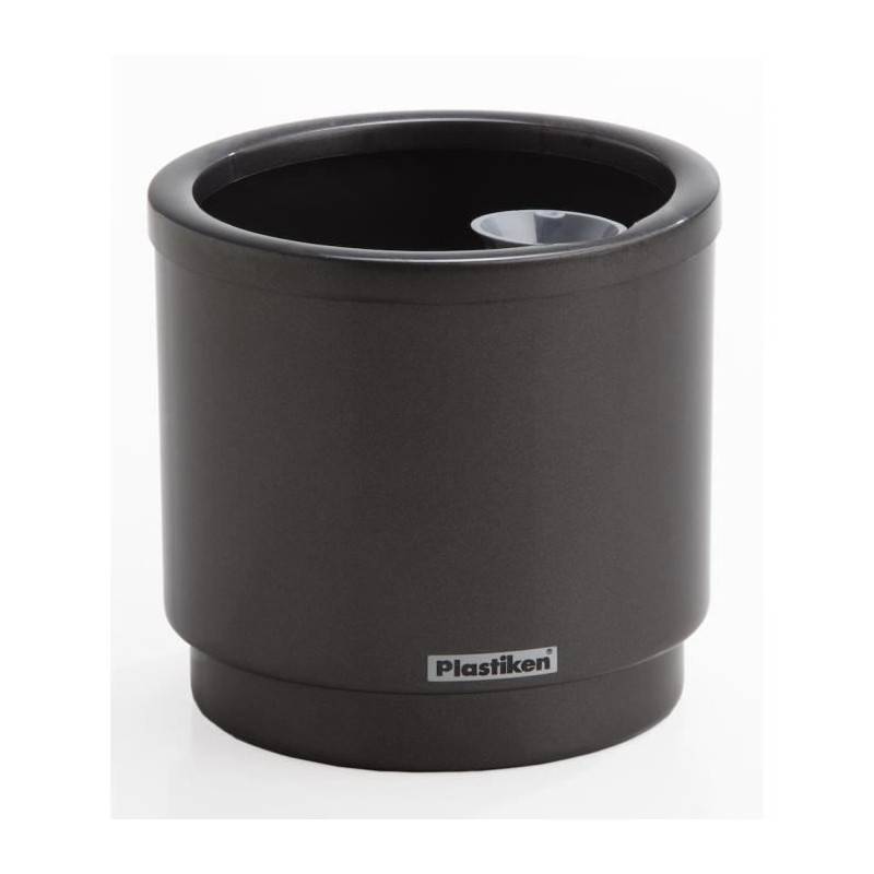 Plastiken Pot De Fleurs A Reserve Deau Hidrojardinera - O26 Cm - Gris Anthracite - Image 1