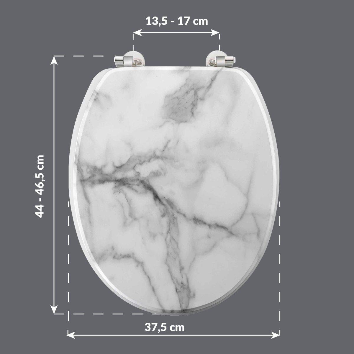 Abattant WC Paris Prix Amber 46cm Gris - Neuf Sous Emballage - MDF