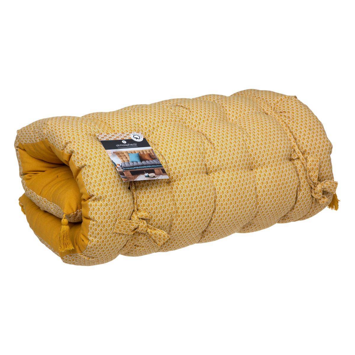 Atmosphera - Matelas de sol "Otto" jaune moutarde 60x120cm - Atmosphera Créateur d'intérieur - Imagen 5