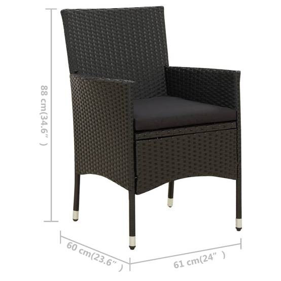 Salon de Jardin à Manger Résine Tressée 8 Personnes avec Coussins Noir – ComfortXL Outdoor Living - Image 10