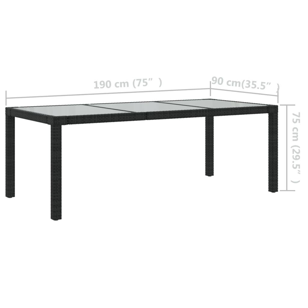 Salon de Jardin à Manger Résine Tressée 8 Personnes avec Coussins Noir – ComfortXL Outdoor Living - Image 4