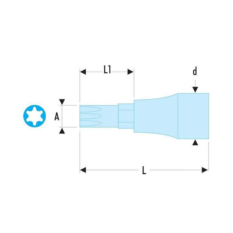 Douille tournevis 1/2' pour vis Torx série SXM FACOM - N° Torx: 45 - Image 2