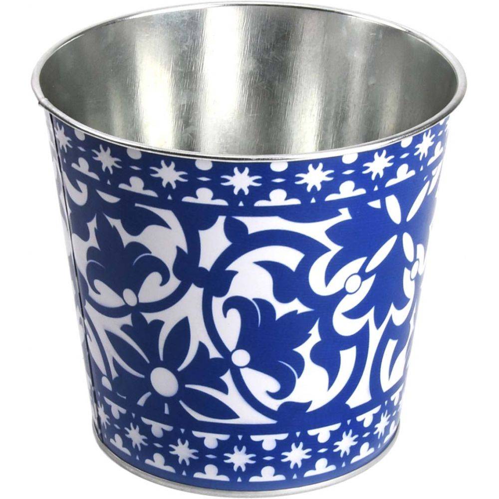 Esschert Design - Jardinière en zinc 3 pots carreaux de ciment - Imagen 4