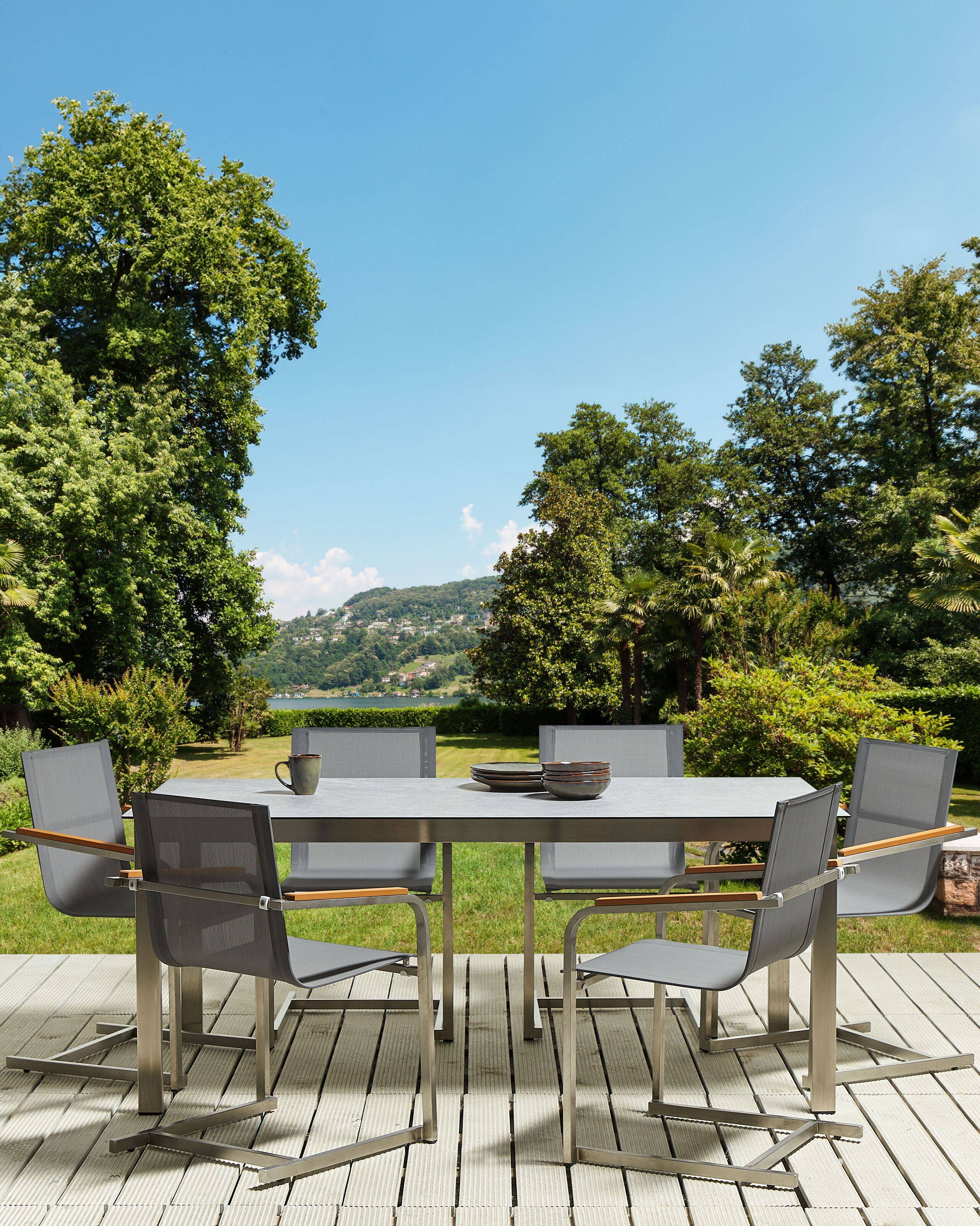 Beliani - Chaise en porte-à-faux Acier inox Gris COSOLETO - Beliani - Imagen 1