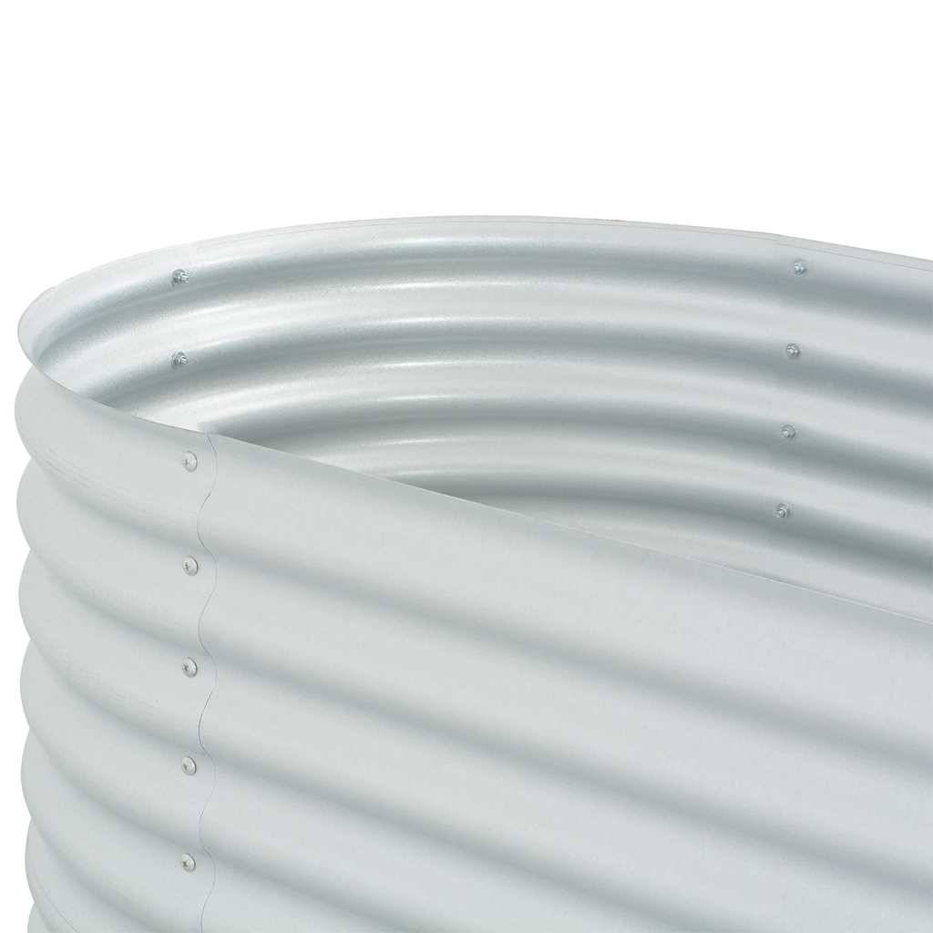 Carré potager surélevé 240x80x81 cm acier galvanisé potager Argenté – ComfortXL Outdoor Living - Image 8
