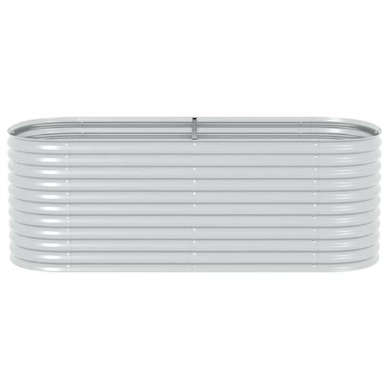 Carré potager surélevé 240x80x81 cm acier galvanisé potager Argenté – ComfortXL Outdoor Living - Image 5
