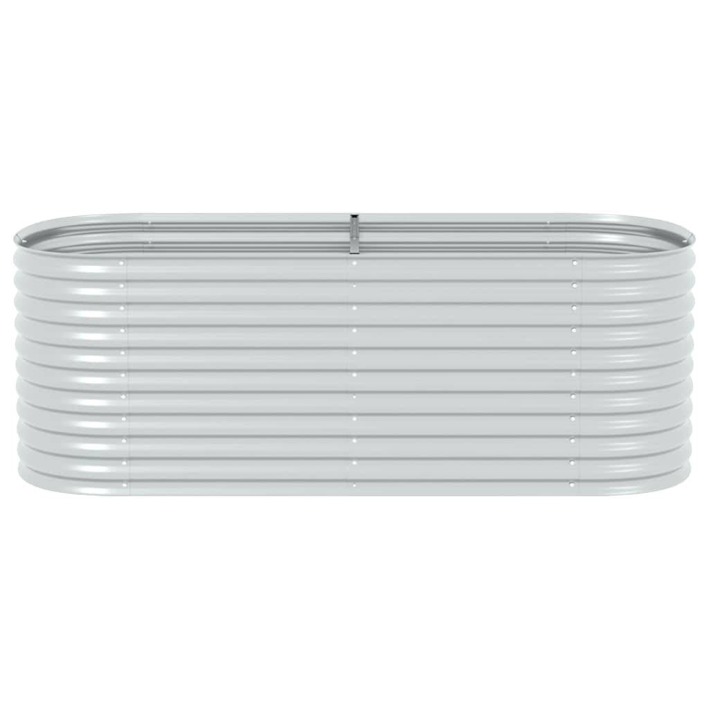 Carré potager surélevé 240x80x81 cm acier galvanisé potager Argenté – ComfortXL Outdoor Living - Image 5