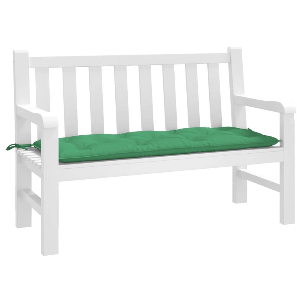 Grand Coussin pour Banc Tissu Oxford Confortable pour Salon de Jardin Vert 120x50x7 cm – ComfortXL Outdoor Living - Image 1