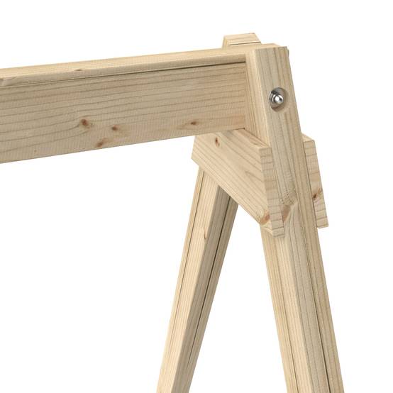 Aire de jeux PLAQUEMINIER avec toit - plateforme - échelle - mur d'escalade - 2 balançoires - toboggan h240 cm - Image 9