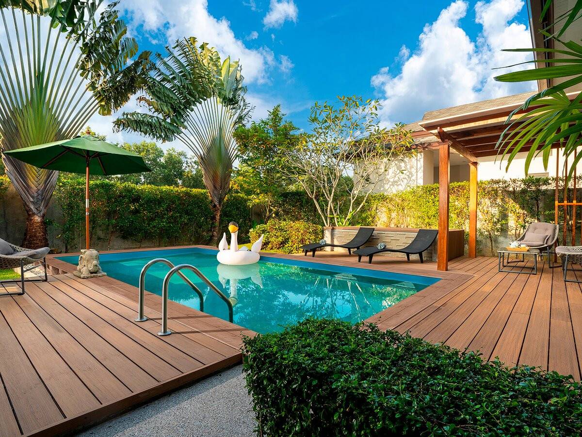 Habitat Et Jardin - Piscine Bois Rectangle " Panama "- 6.20 X 4.10 X 1.45 M + Pompe à Chaleur 6 Kw/h Inverter "powerline By Hayward" - Noir -habitat Et Jardin - Imagen 3