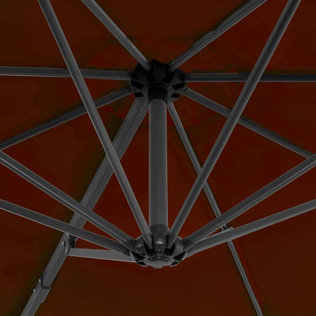 Helloshop26 - Parasol déporté avec mât en aluminium 300 cm orange - Imagen 5