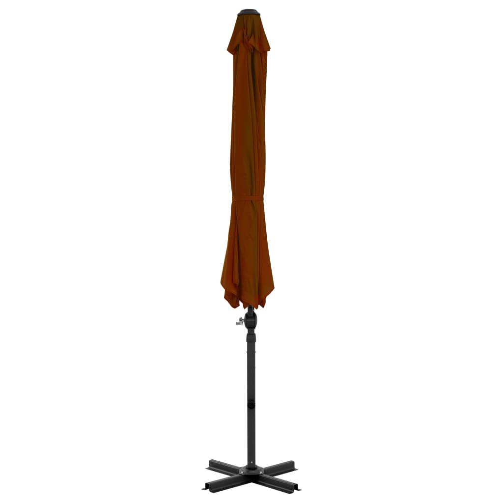 Helloshop26 - Parasol déporté avec mât en aluminium 300 cm orange - Imagen 4