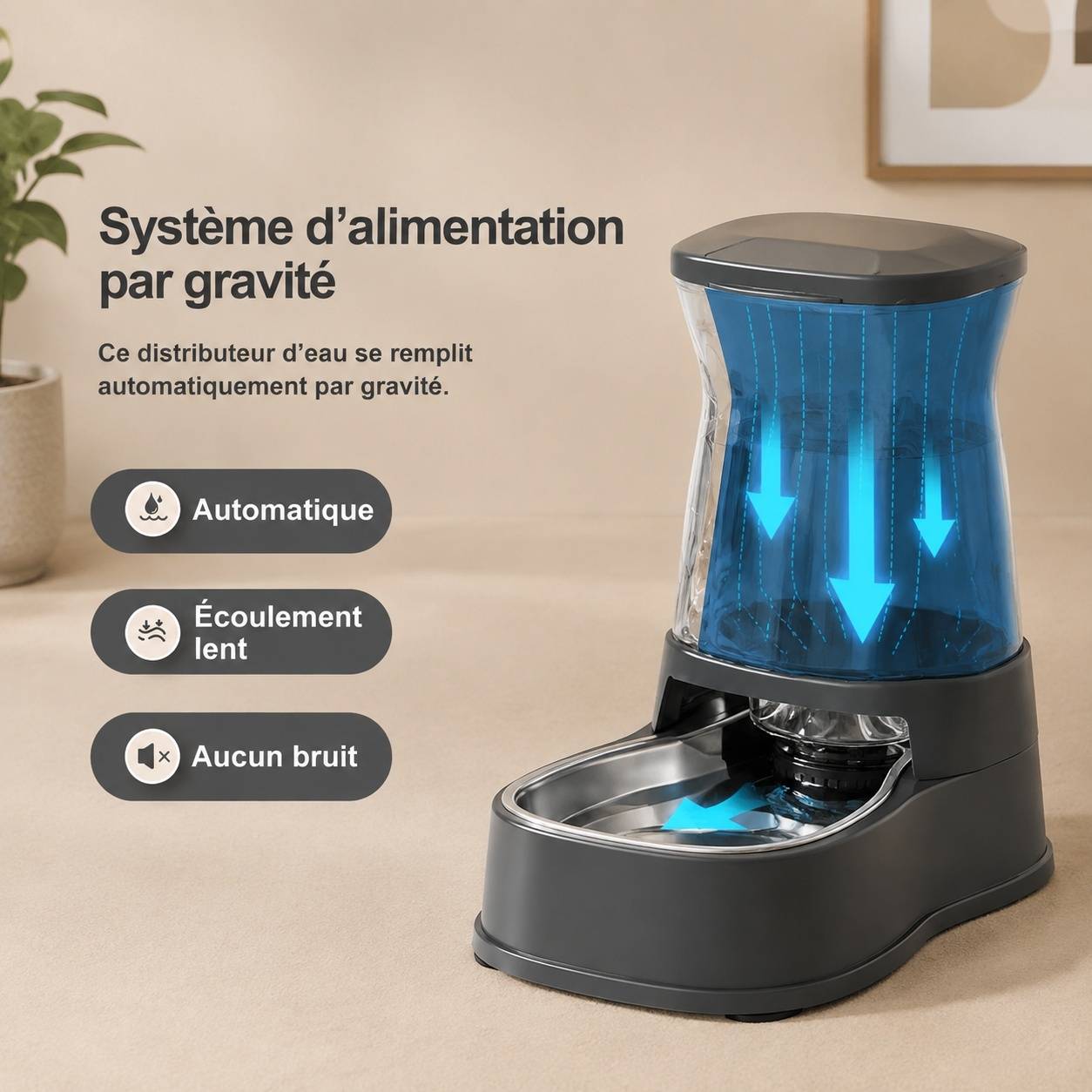 Distributeur Automatique Nourriture Eau Pour Animaux Compagnie Gamelles Inox 304 Grande Capacité - Image 6