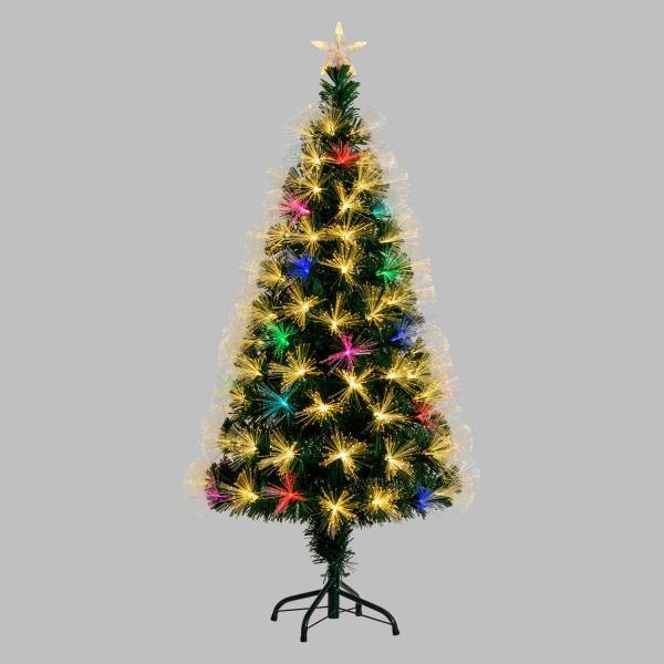 Lotti - Sapin lumineux fibre optique 130CM LED Blanc chaud et multicouleur RGB Lotti - Imagen 1