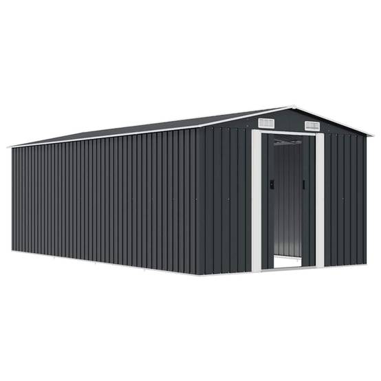 Vidaxl - Abri de jardin 257x489x181 cm Métal Anthracite 12.6m² vidaXL 143350 - Image 5