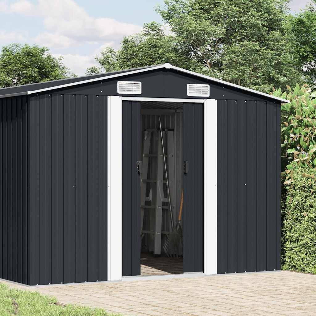 Vidaxl - Abri de jardin 257x489x181 cm Métal Anthracite 12.6m² vidaXL 143350