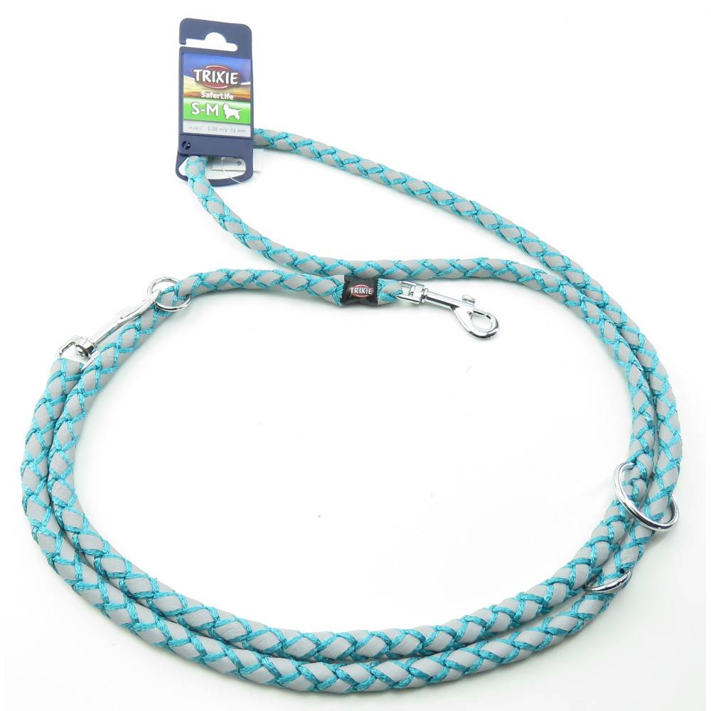 Trixie - Trixie - Laisse Cavo Reflect ø12mm x  2 mètres  S-M. réglable océan pour chien - Imagen 2
