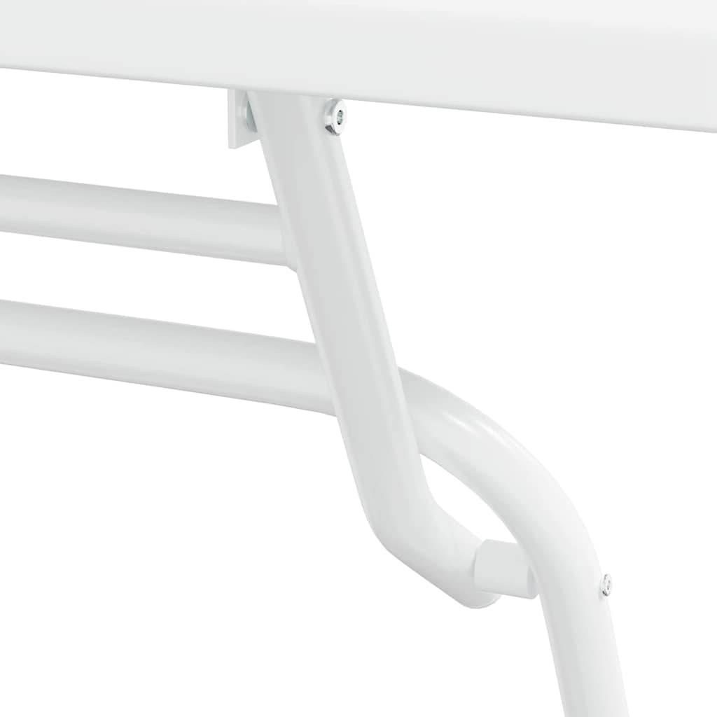 Vidaxl - Ensemble bistro de jardin 3 pcs-Salons de jardin Blanc Acier 249638 - Image 9