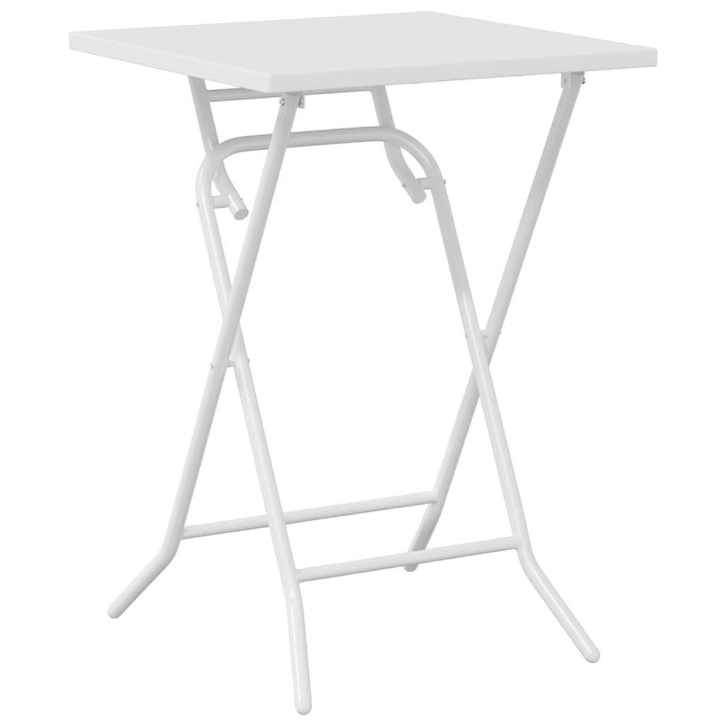 Vidaxl - Ensemble bistro de jardin 3 pcs-Salons de jardin Blanc Acier 249638 - Image 6