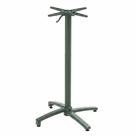 Oviala - Table haute 60x60 cm inclinable de terrasse en aluminium vert foncé Almada - Oviala - Imagen 6