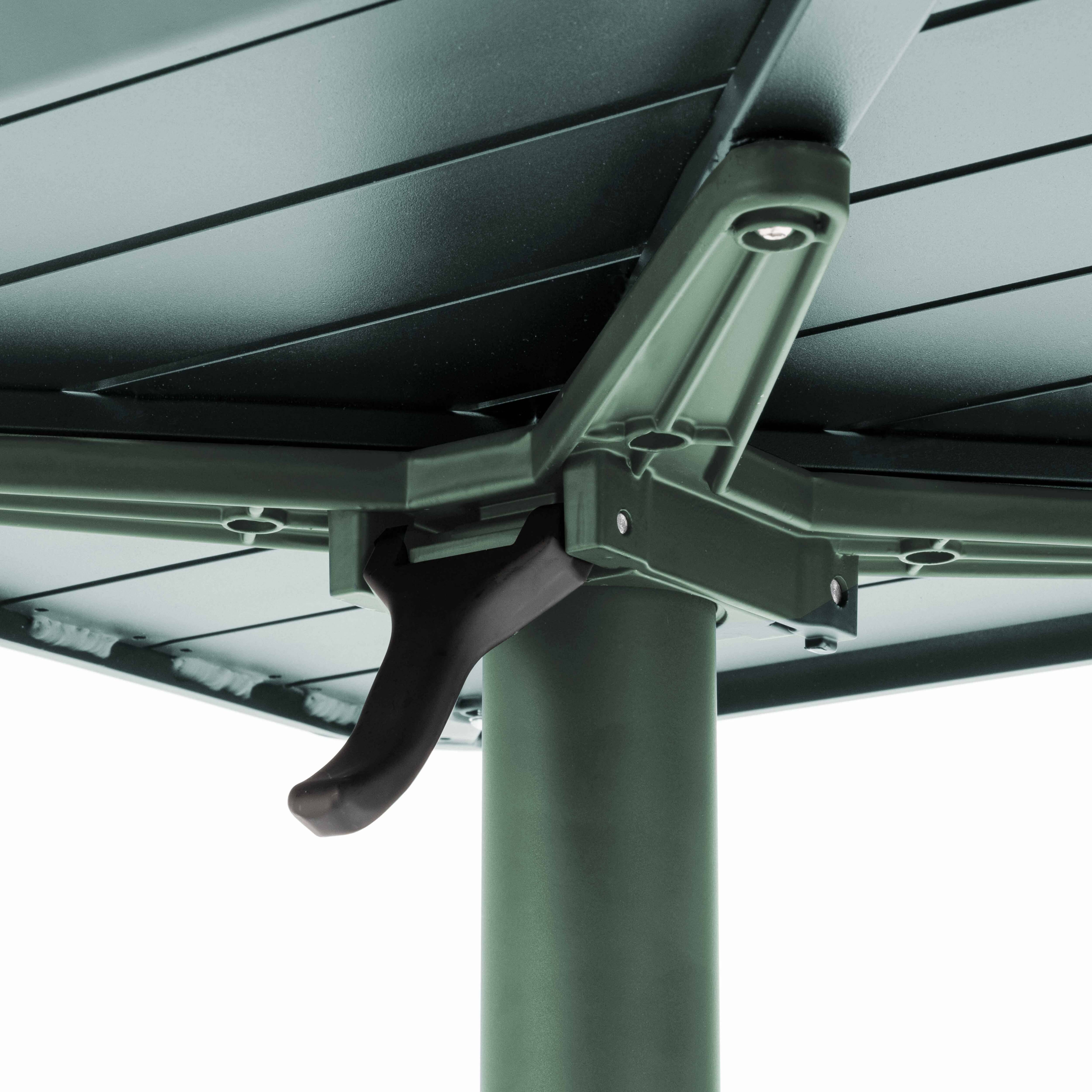 Oviala - Table haute 60x60 cm inclinable de terrasse en aluminium vert foncé Almada - Oviala - Imagen 5
