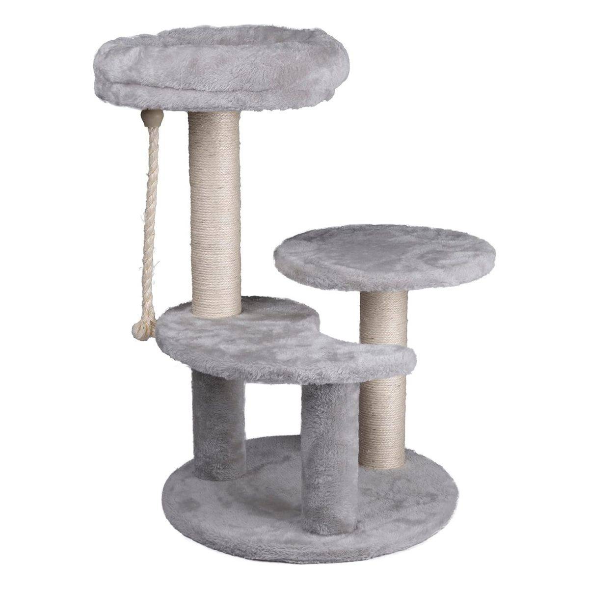 Arbre à Chat Hauteur 62 cm 3 Plateformes perchées Griffoir Sisal Corde de Jeu Tour à griffer Perchoir - Image 1